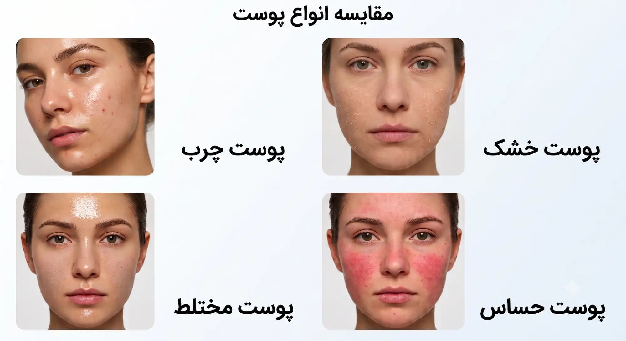 مقایسه انواع پوست